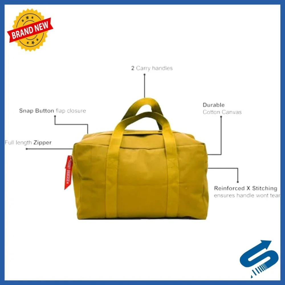 Tactical Canvas Duffel Bag Durable Travel Gear Carry On Multi Use
